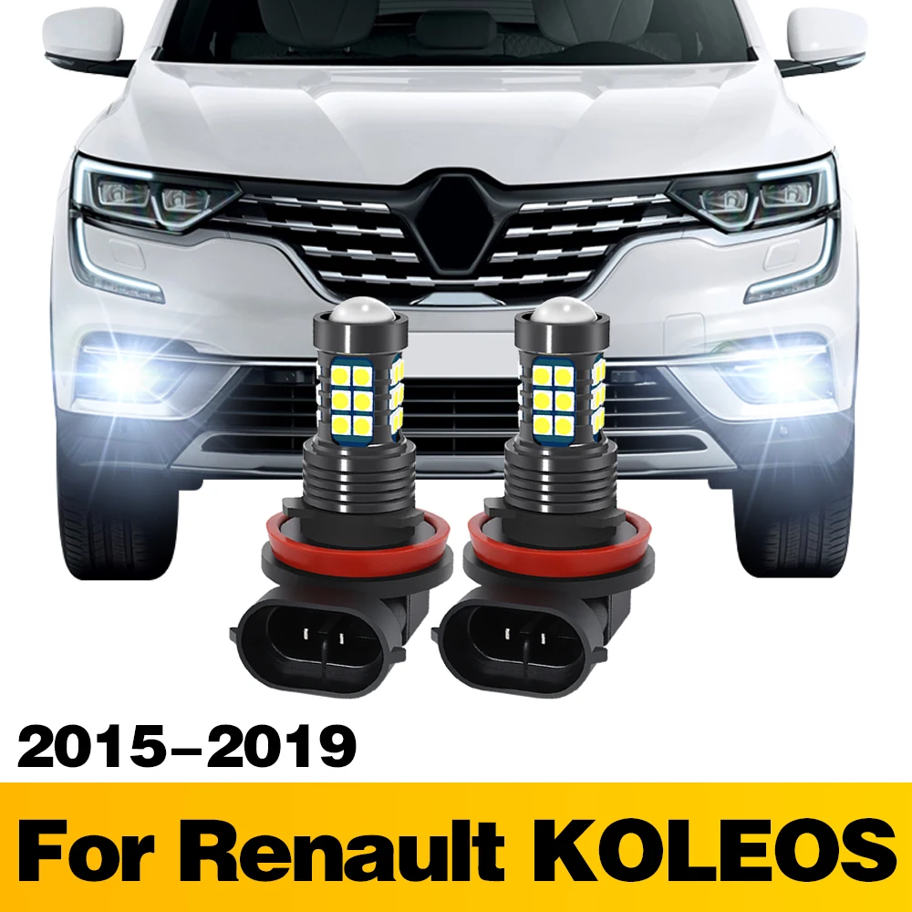 

2Pcs LED Lamp Car Front Fog Light Accessories For Renault KOLEOS 2015 2016 2017 2018 2019