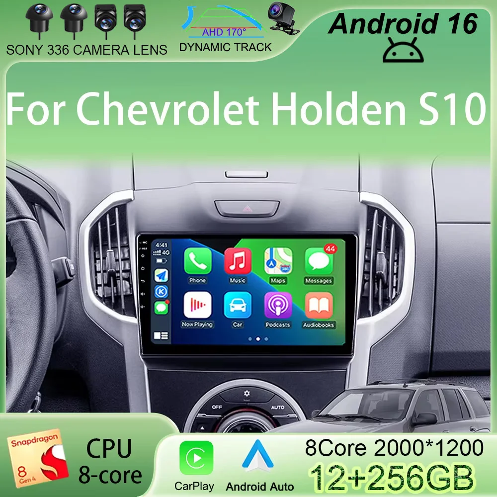 

Автомагнитола с Android 16 для Chevrolet Holden S10 TRAILBLAZER COLORADO ISUZU DMAX, GPS, аудио, мультимедиа, Carplay