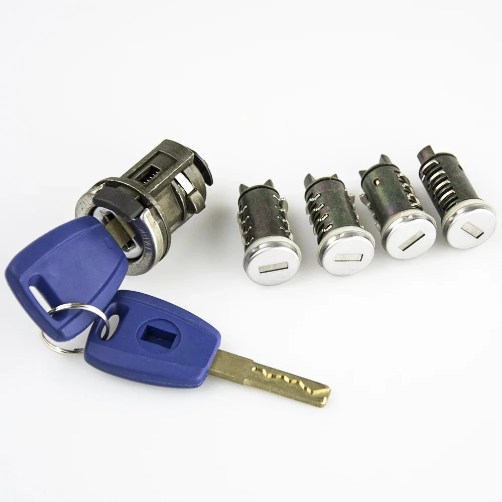 full Car Ignition Lock Set For Fiat Ducato For Peugeot For Citroen SIP22 Blade Car Key Door Original Milling Cylinder Trunk Lock
