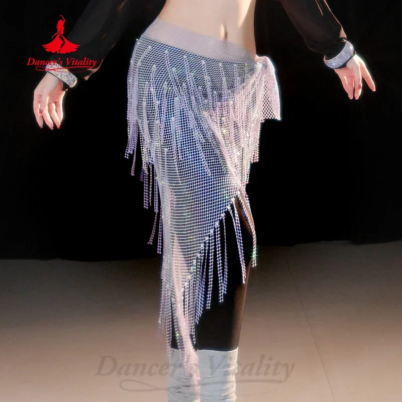 

BellyDance Belt for Women Sparkling Full Diamond Flow Su Big Triangle Hip Scarf Adult Oriental Dance Performance Accessories
