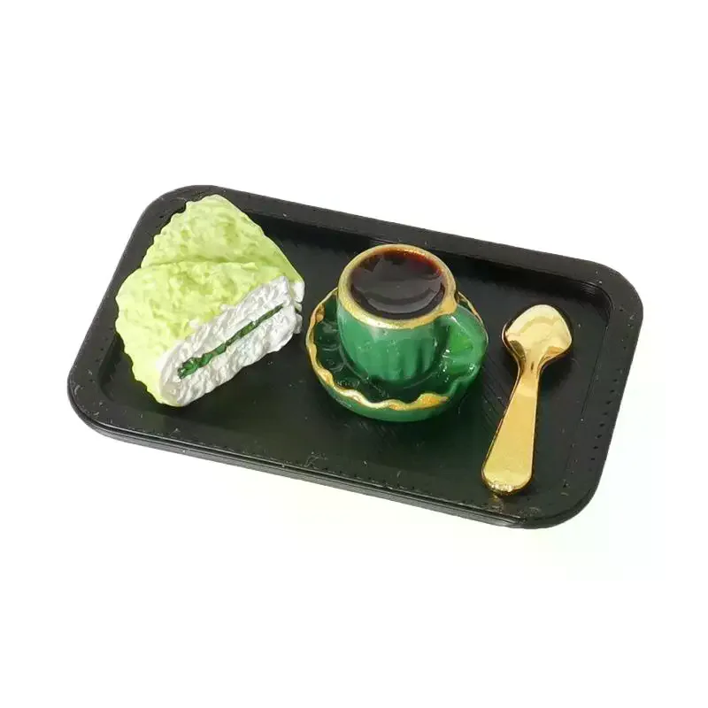 Décor de scène de thé de l'après-midi, maison de poupée Miniature, ensemble de plateaux à café Dim Sum, cuisine de jeu, Mini nourriture pour poupée Blyth, accessoires, jouet, 5 pièces