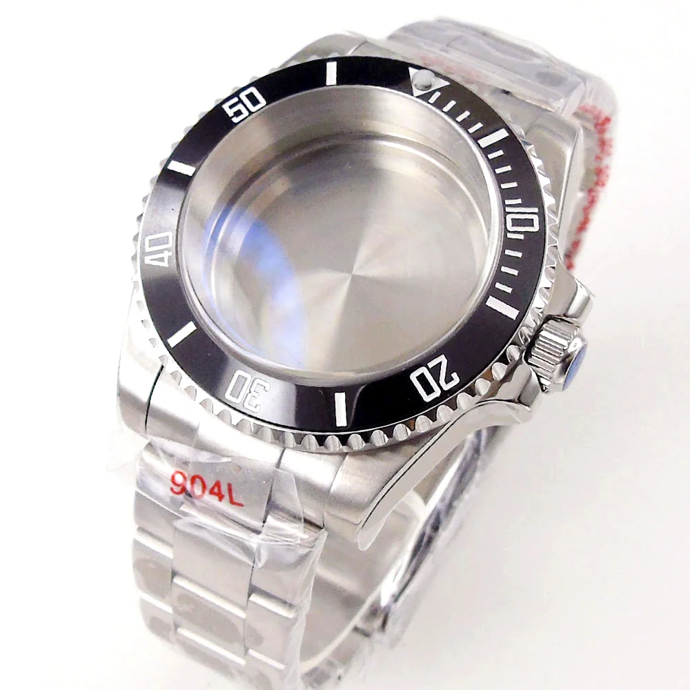 Diver Watch Case 20ATM 40mm Anti-reflection Domed Sapphire Glass Fit NH35 NH34 NH36 ETA 2824 PT5000 AR Glass 120 Click Bezel