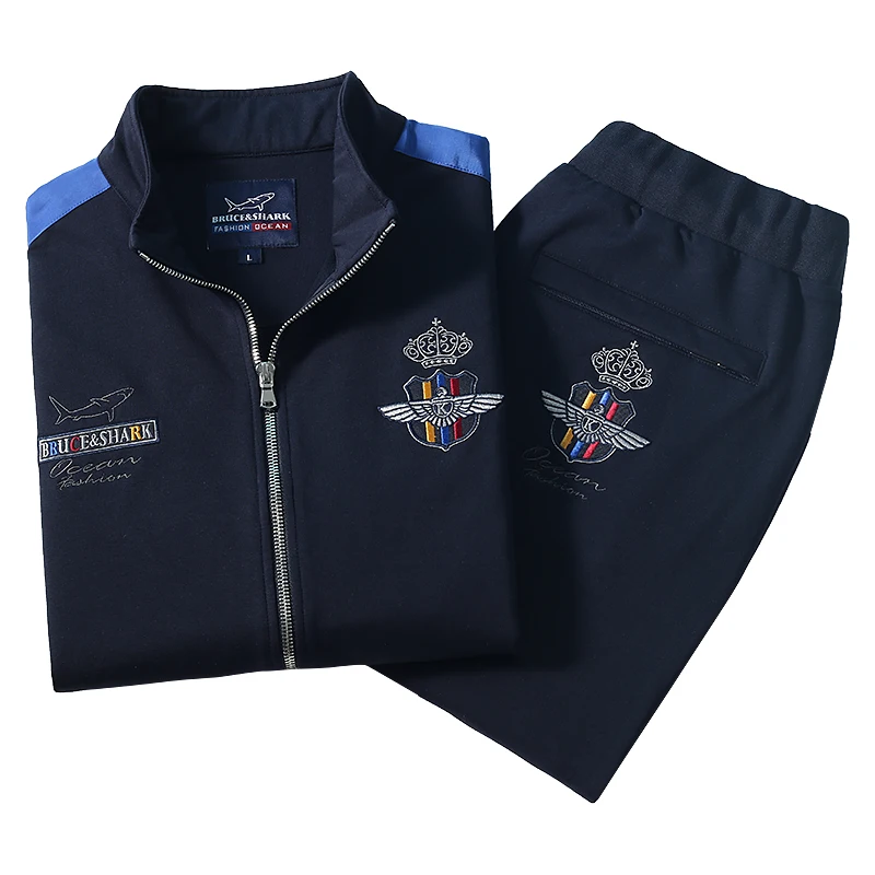 New Men Tracksuit Top Quality Sport wear Setting Men Jogging Suit 2pieces Basball Fashion Casual Style Jumping runing Big size