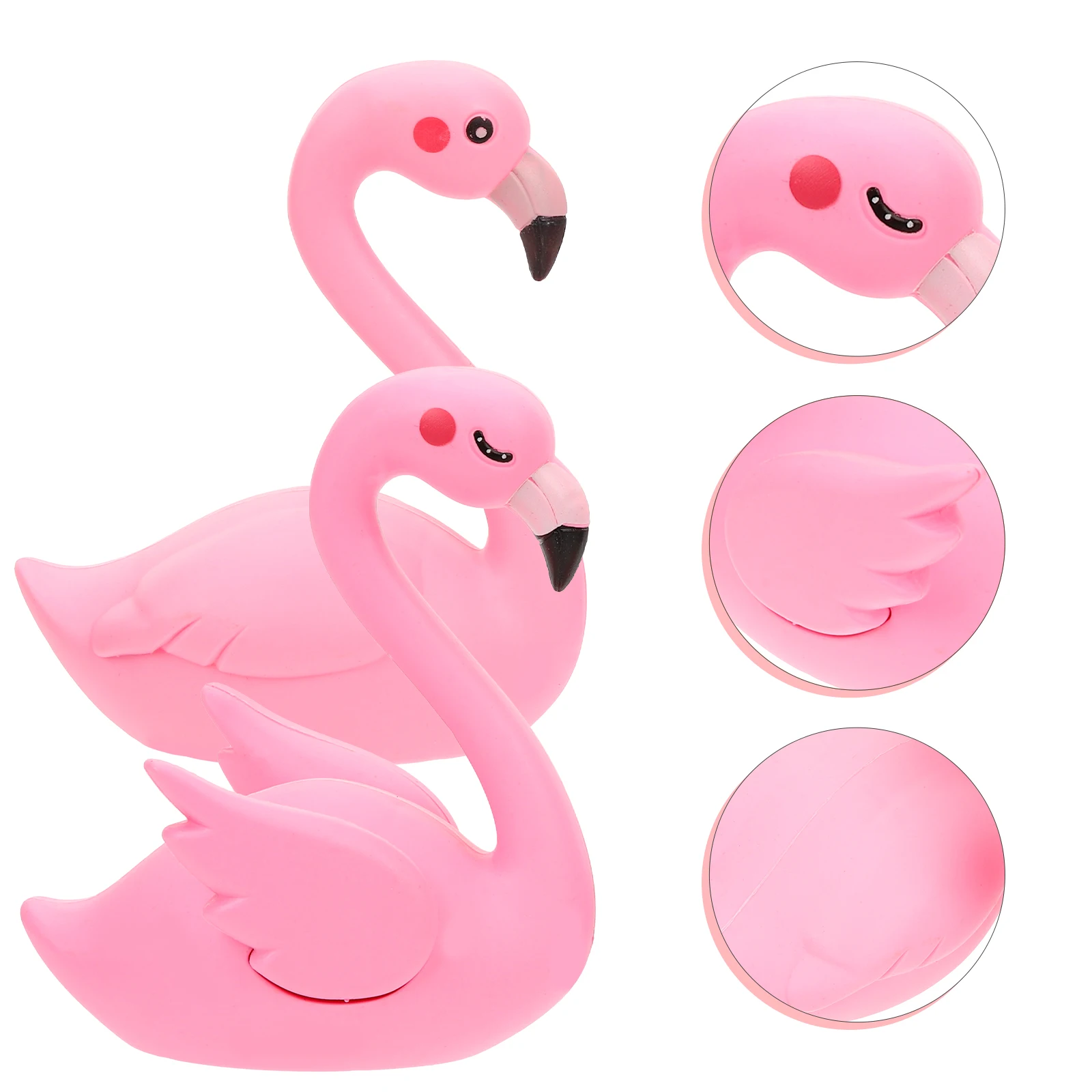 

2 Pcs Flamingo Decorations Bird Couple Figurine Cake naments Garden Statue Birthday Adornment L Yard Decor Pink Tropical