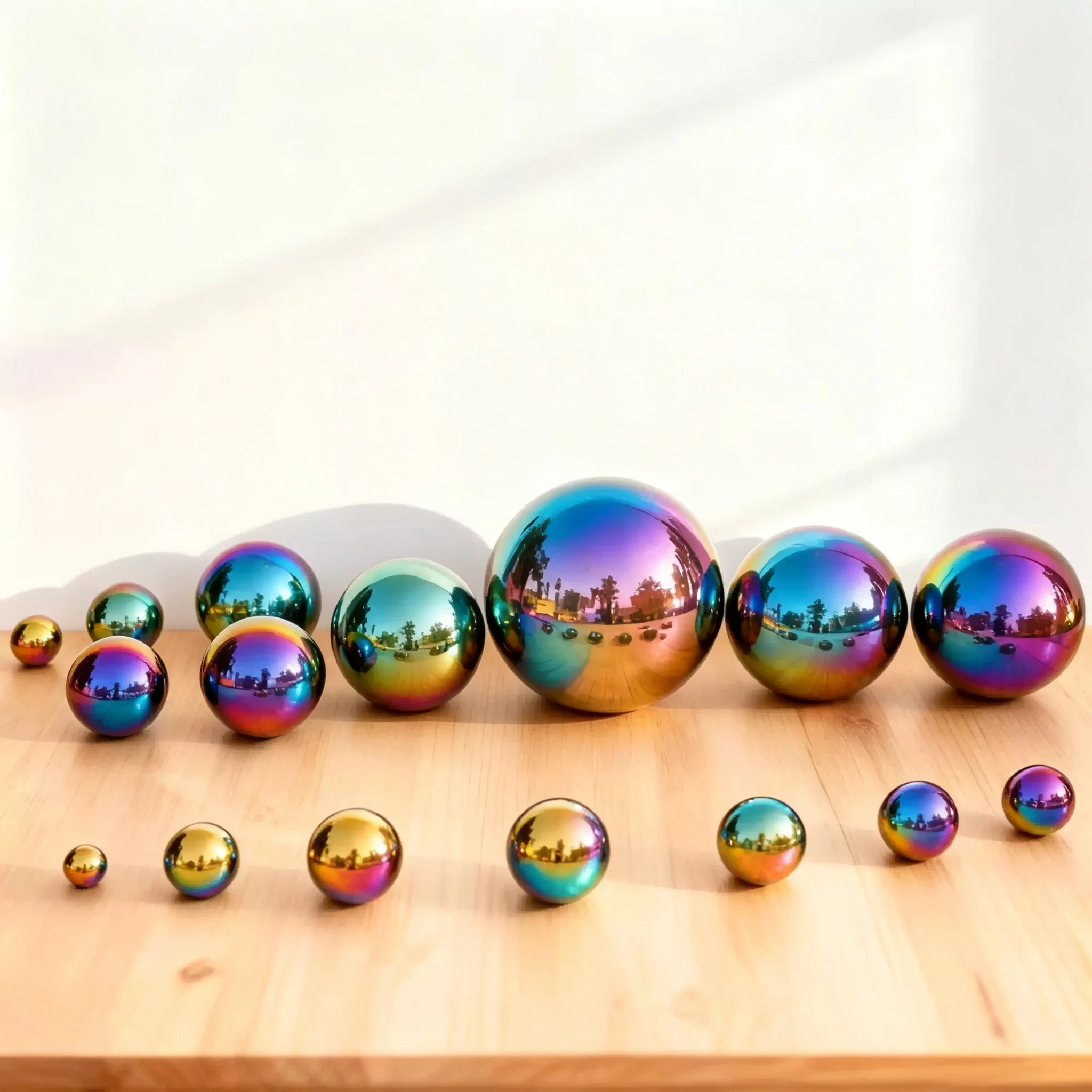 Multi-color ball Dia 38mm-300mm stainless steel hollow ball seamless fine Sphere Home Yard Swimming Pool Decoration Ornaments