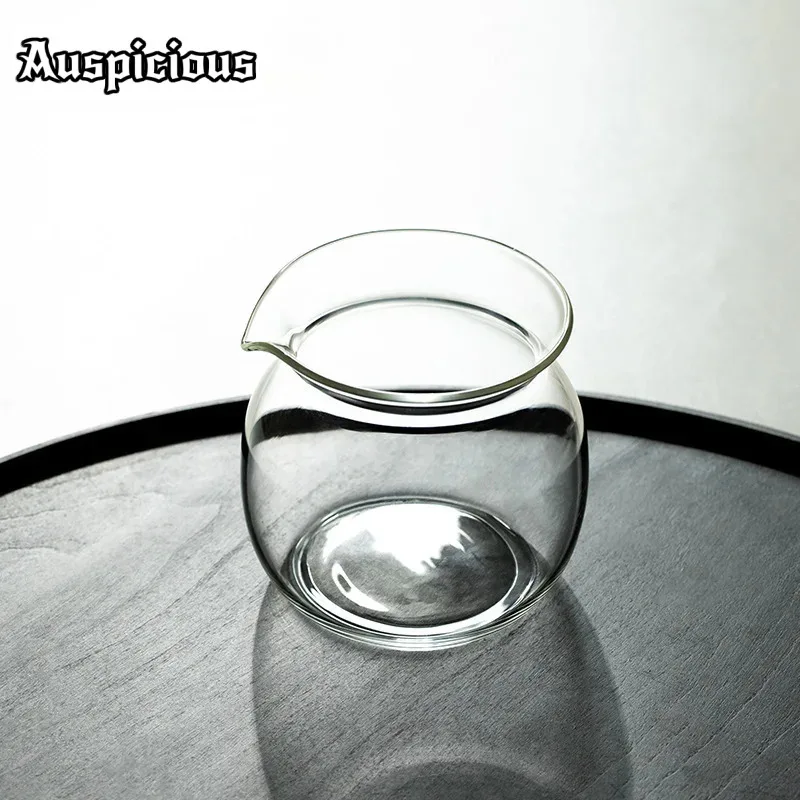 210ml Thickened Transparent Glass Tea Pitcher Japanese Heat Resistant Divide Tea Serving Cup Cha Hai Justice Cup Teaware Supplie