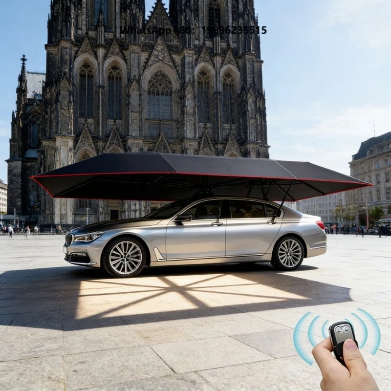 New Premium Automatic Full Coverage Waterproof UV Protection Car Roof Shade Umbrella