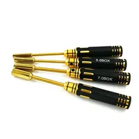 4pcs/set RC Tools hex Screw Driver Set titanium plating hardened 4.0 5.5 7.0 8.0mm Screwdriver For Rc Helicopter Toys (1 set))