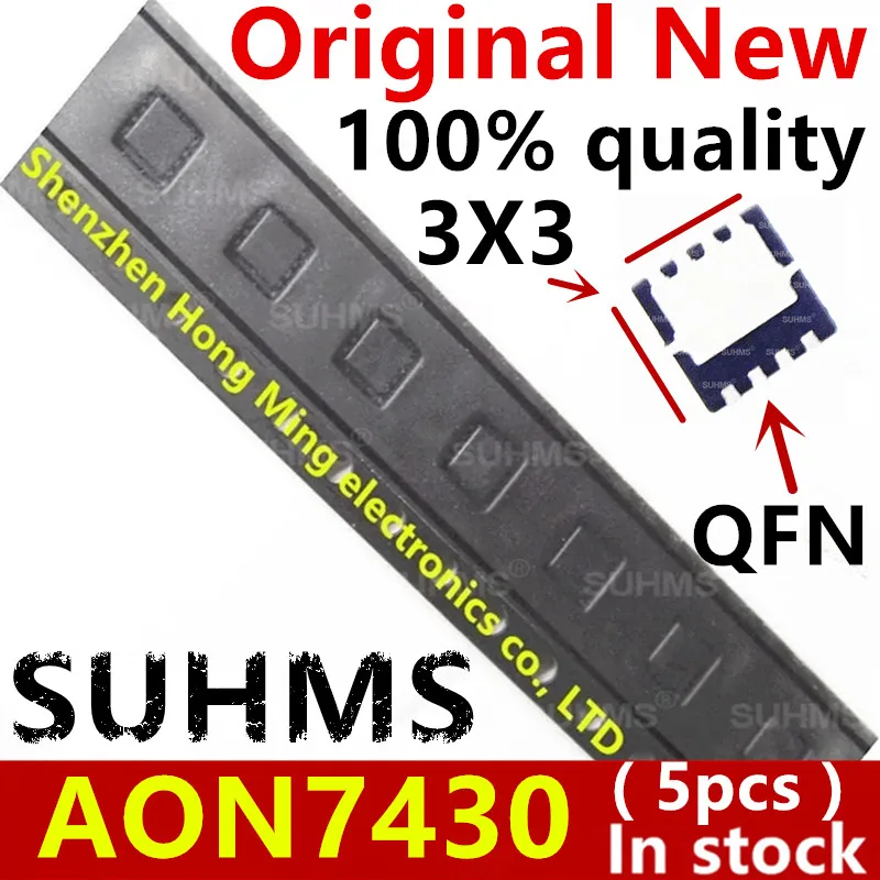 

(5piece) 100% New AON7430 AO7430 7430 QFN-8 Chipset