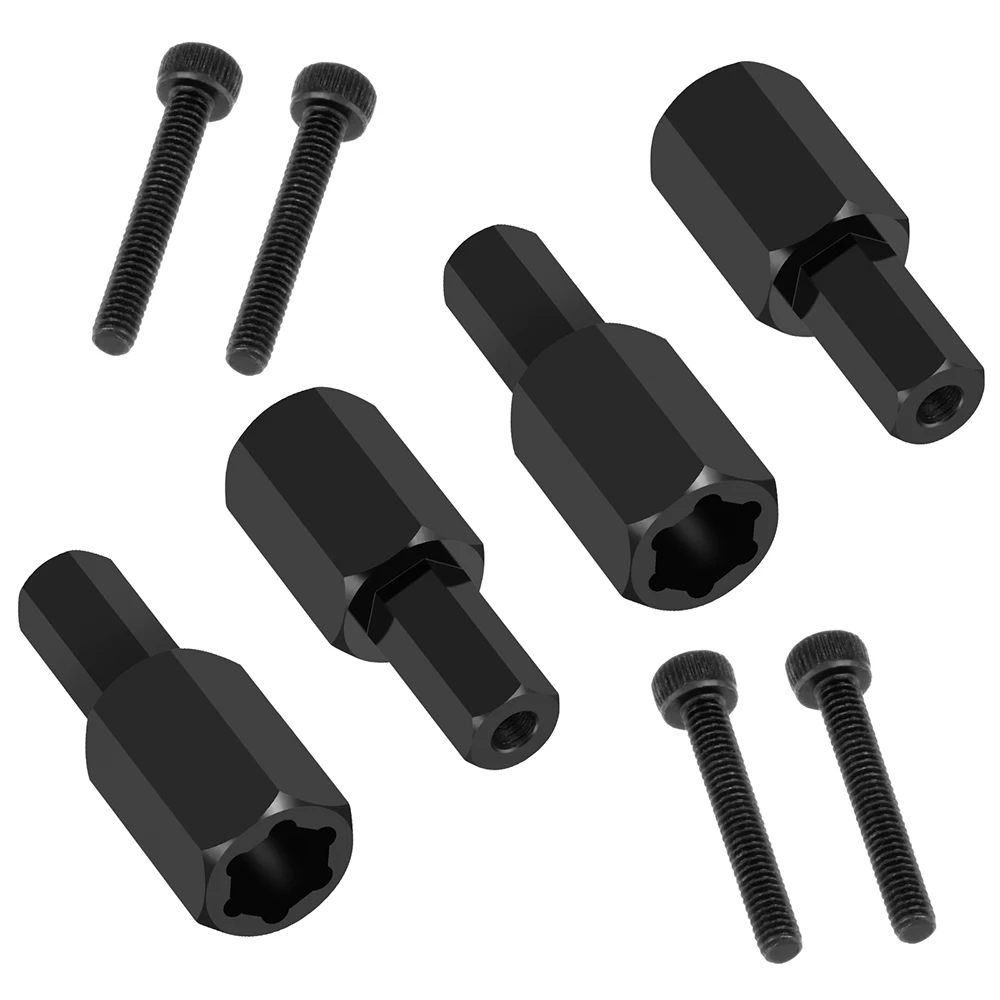 MIBIDAO 4 Stuks 5mm Aluminium + 12.5mm Uitgebreide Adapters Conversie voor WPL C34 C24 1/16 RC Auto upgrade Onderdelen