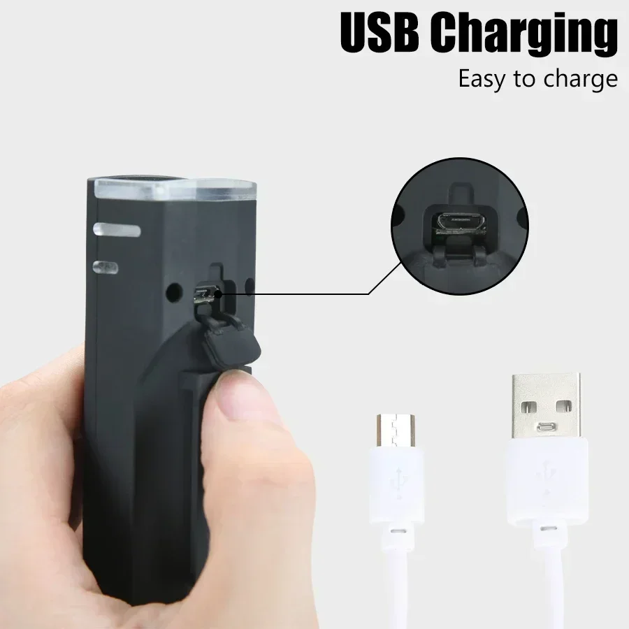 1200MAh Rechargeable Bike Light Set Headlight & Rear Taillight, Waterproof Cycling Lights for Night Riding Mountain/Road Bikes