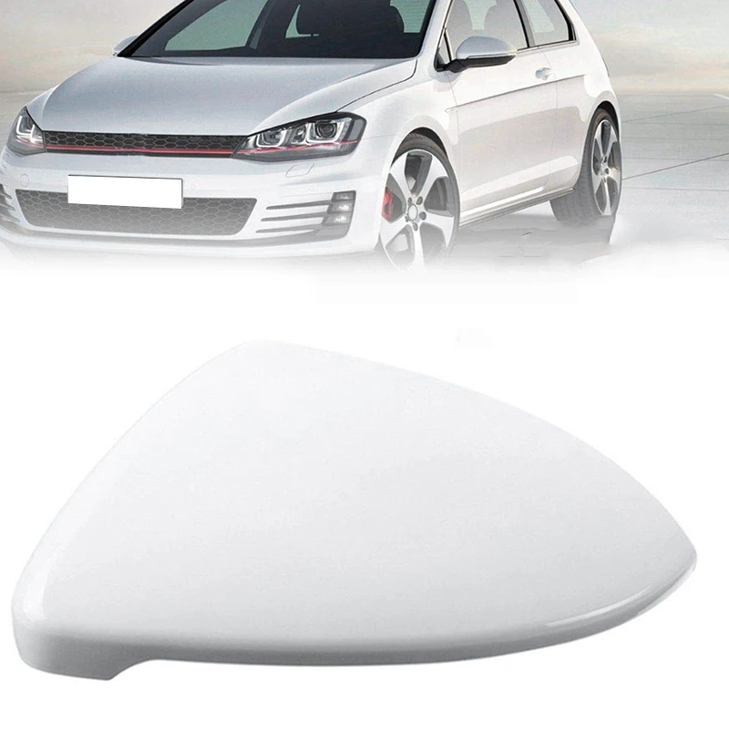 For Golf MK7 Golf 7 GTI TSI 2014 2015 2016 17 2018 Front Left White Rearview Side Wing Mirror Cap Cover 5G0857538E