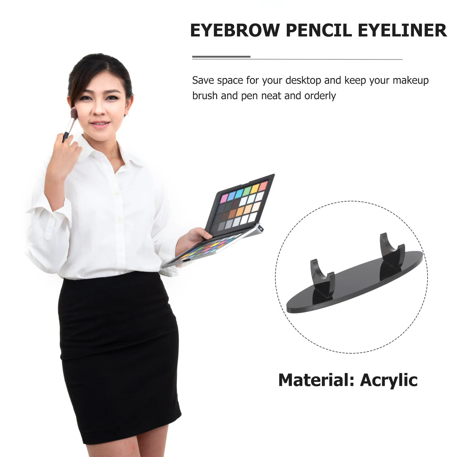 

Acrylic Pen Display Storage Rack For Ink Pens Simple Writing Pens Holder Retail Shop Display Stand Makeup Store Eyeliners Holder