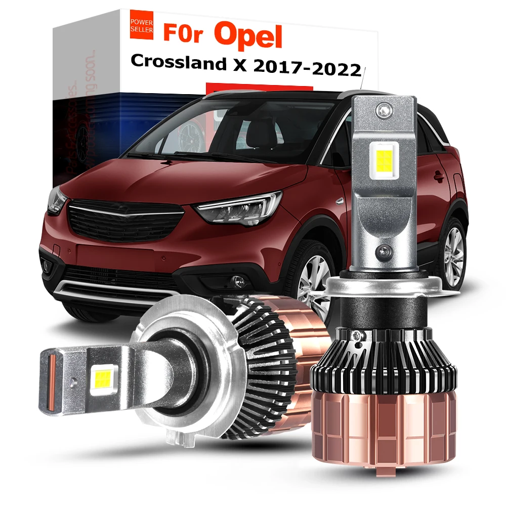 2 X 100W 20000LM Car Front LED Headlight Low High Beam No Error Head Light Lamp For Opel Crossland X (P17) SUV 2017-2022