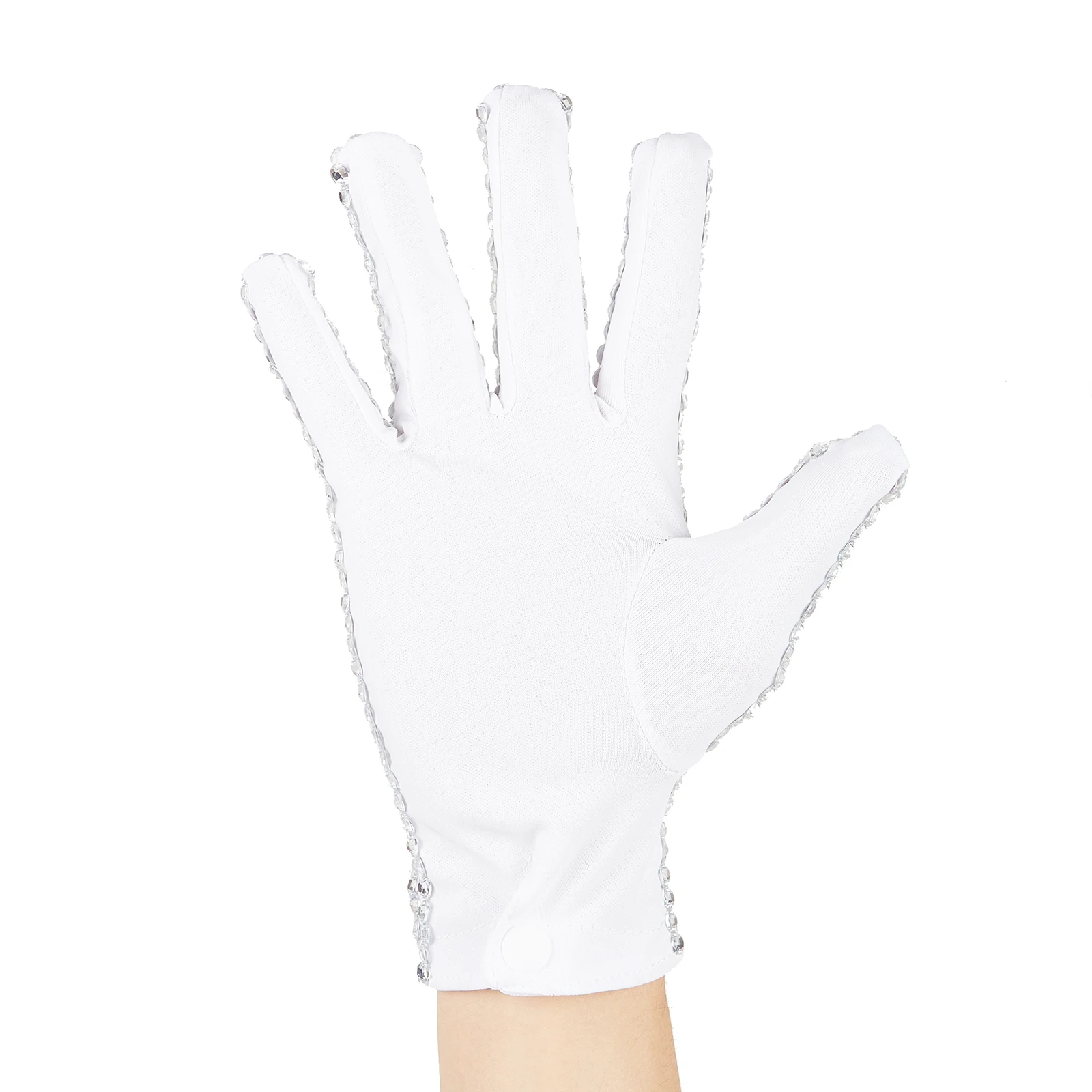 Billie Jean Classico MJ Michael Jackson Strass Ultimate Collection Guanto Di Cristallo Fatti A Mano 100% Singolo Lato