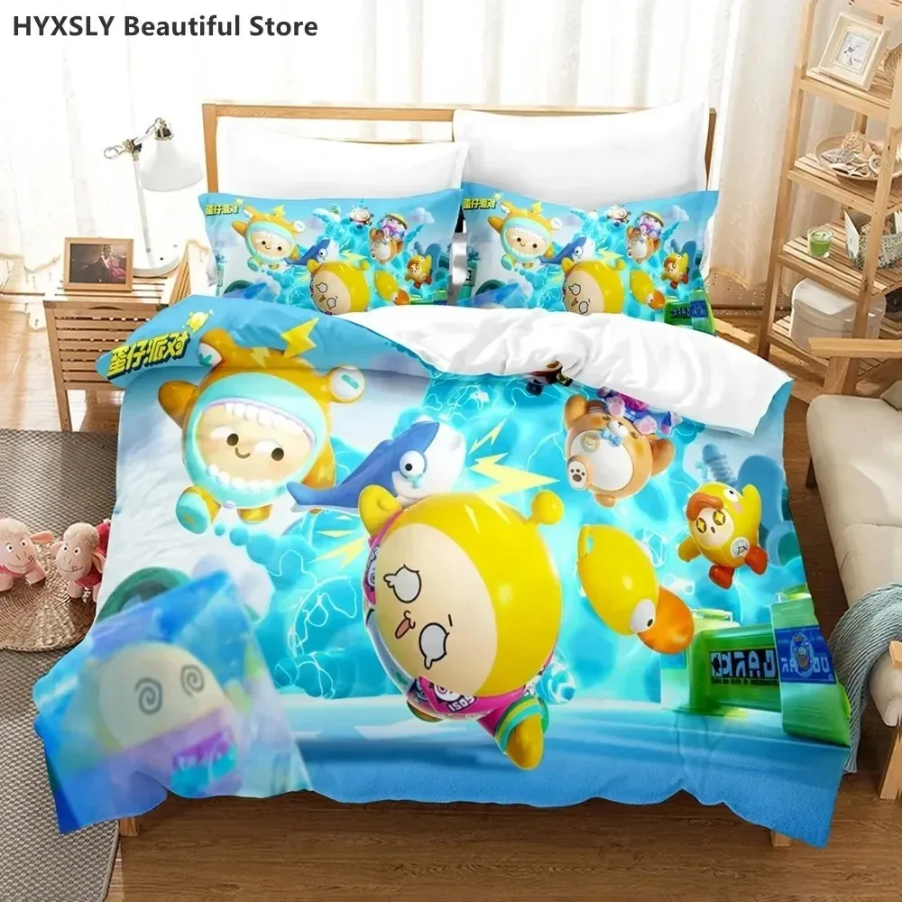 

Eggy Party Bedding Set Pillowcases Single Twin Full Queen King Kids Bed Linen 3d Printed Game Eggy Duvet Covers