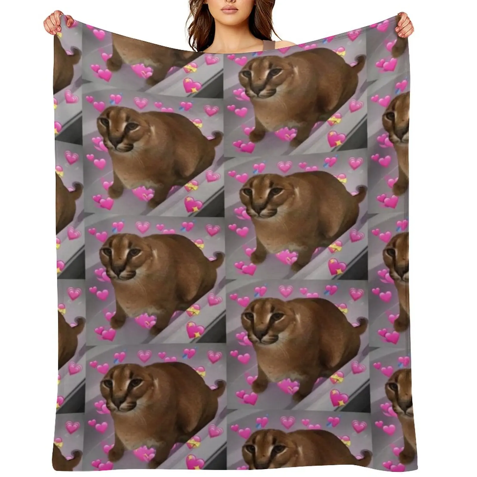 

Wholesome Floppa Throw Blanket for sofa Flannels Cute Soft Beds Blankets