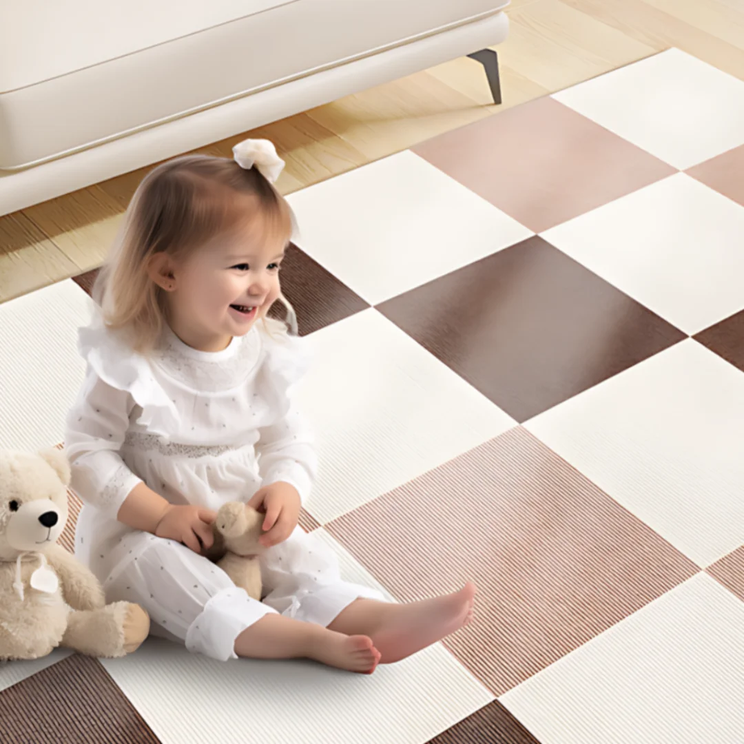 2-24PCS 30*30*1CM Patchwork Carpet Living Room Self-adhesive Floor Mat Children\'s Bedroom Floor Non-slip Mat Baby Crawling Mat