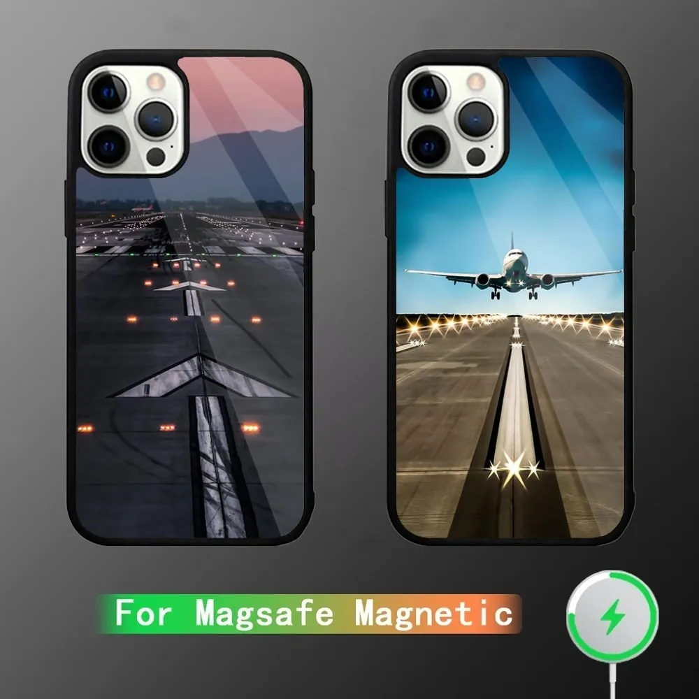 Travel aircraft airport take off  Phone Case For iPhone 15,14,13,12,11,Plus,Pro,Max Mini Magsafe Magnetic Wireless Charging