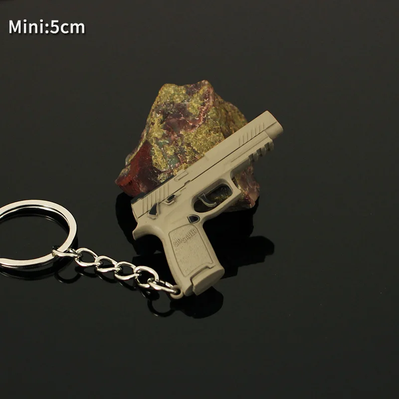 Mini Pistole Schlüssel bund Metall p320 Pistole Modell Glock m92 p38 Legierung Waffe Licht Schlüssel anhänger Geburtstags geschenke Spielzeug für Kinder