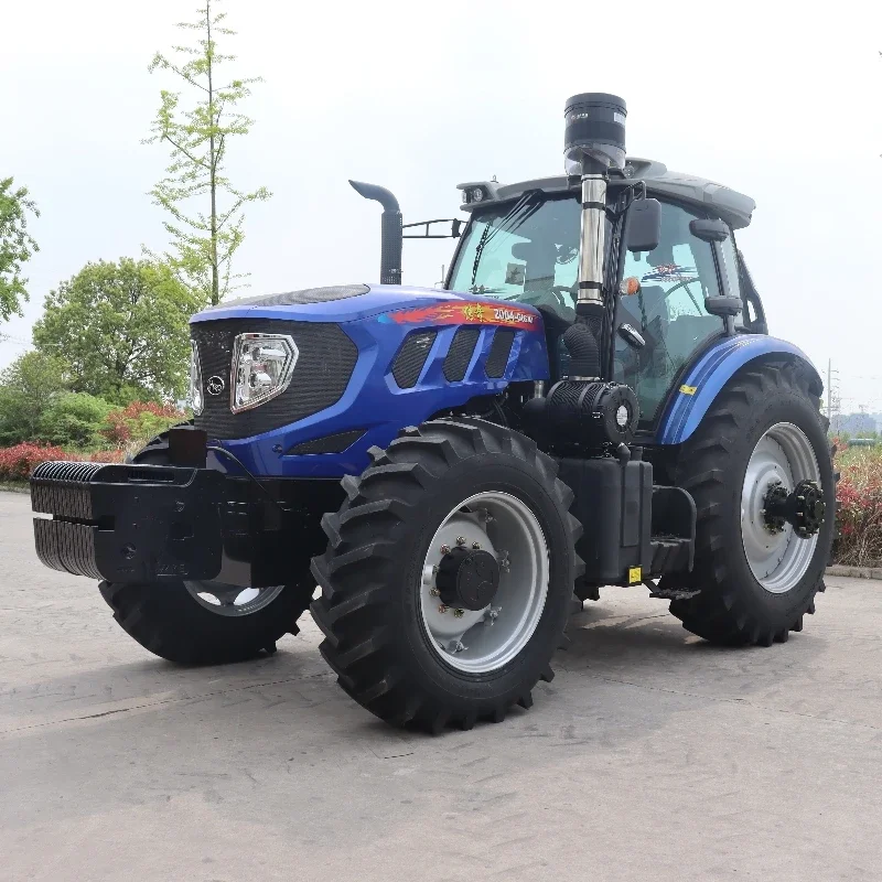 200hp traktor pertanian 4WD mesin pertanian traktor Diesel traktor petani biru dan aksesori