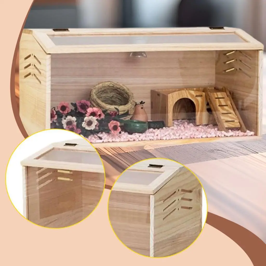 Mini gallinero de madera para cria de roedores pequeños