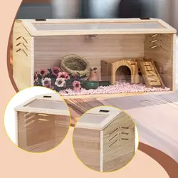 Mini gallinero de madera para cria de roedores pequeños