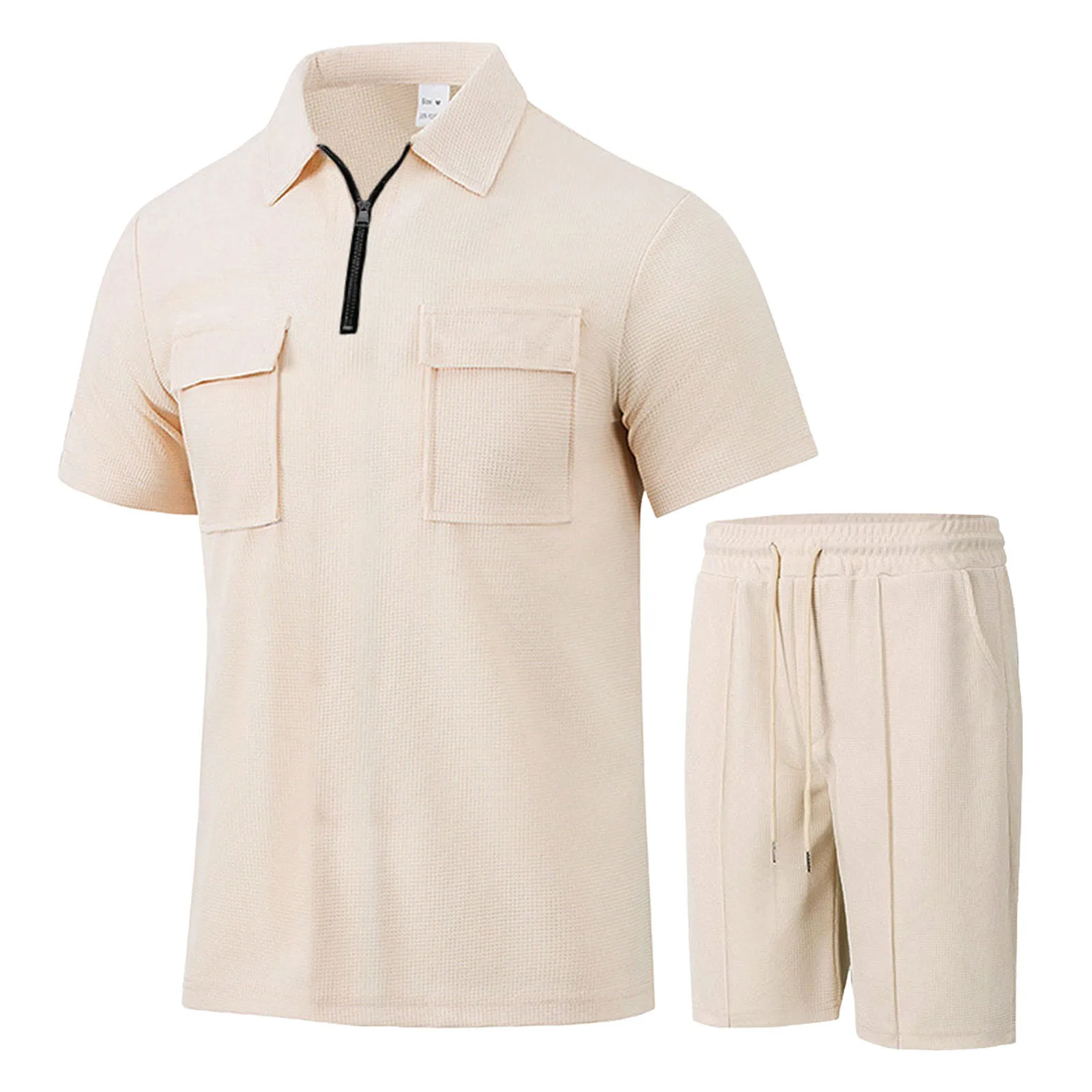 

Suit Jacket for Men Mens 2 Piece Beach Vacation Set Shirts And Shorts Suit Outfits Men's Business Suit