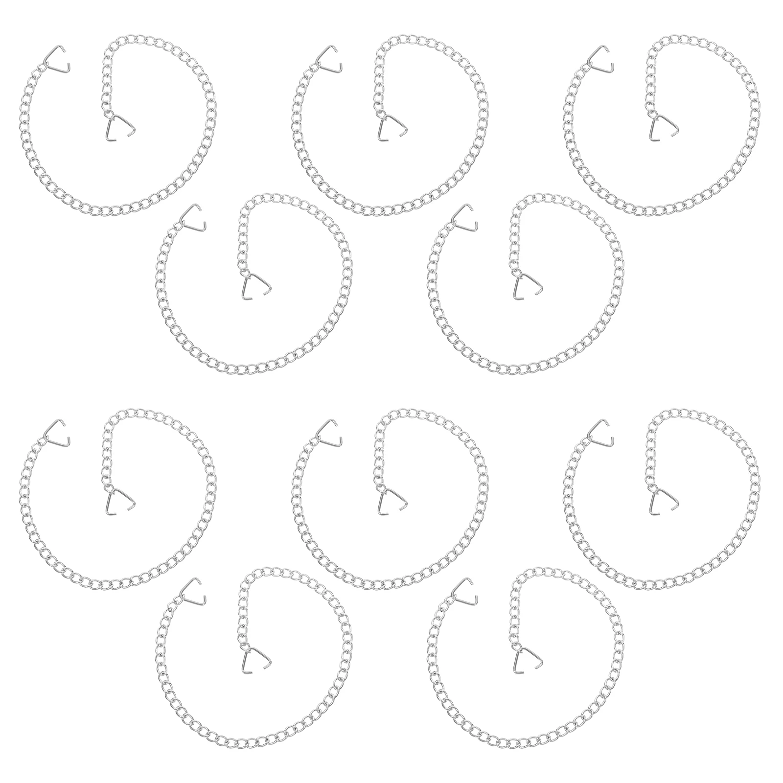 

10pcs Stainless Steel Hanging Chains for Door Plates Planters Billboards Baskets Picture naments Triangle Clasps Strong Modern