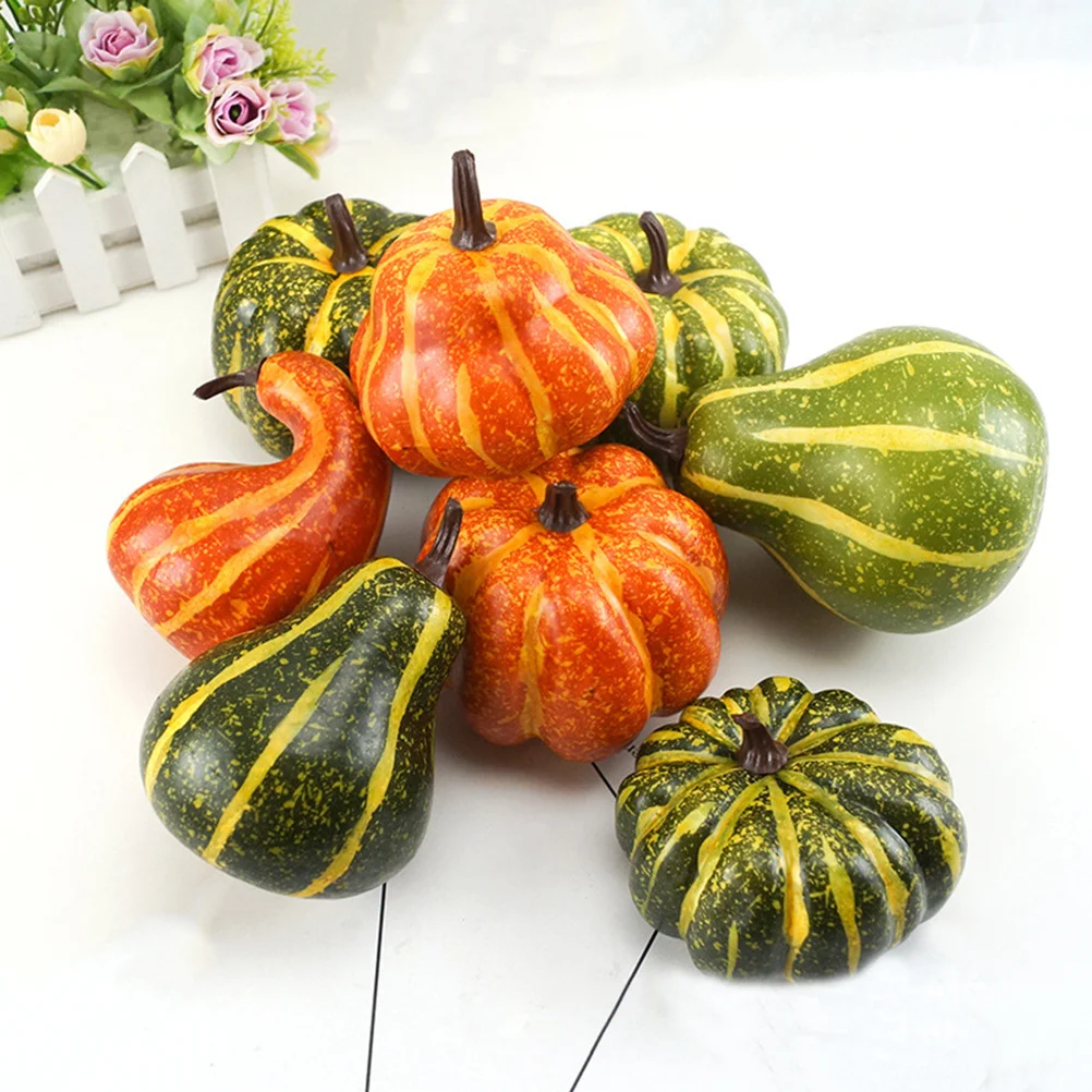 

8Pcs Funny Halloween Pumpkin Props Foam Lightweight Party Supplies Exquisite Design Festival Gift Pumpkin
