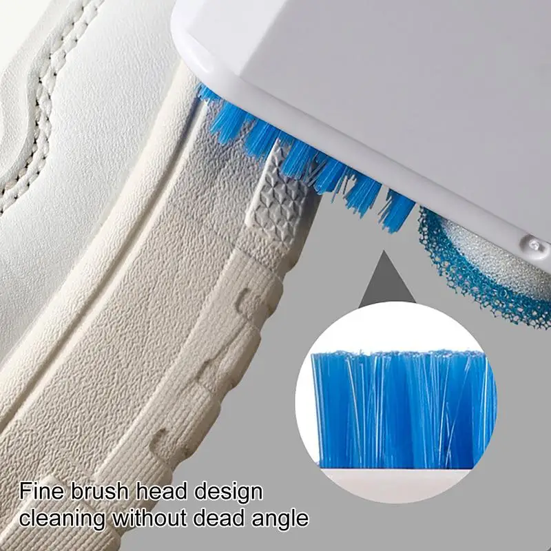 Brosse de nettoyage de chaussures à ajout de liquide, distributeur de savon multifonctionnel, épurateur de vêtements, brosse pour baskets et sandales