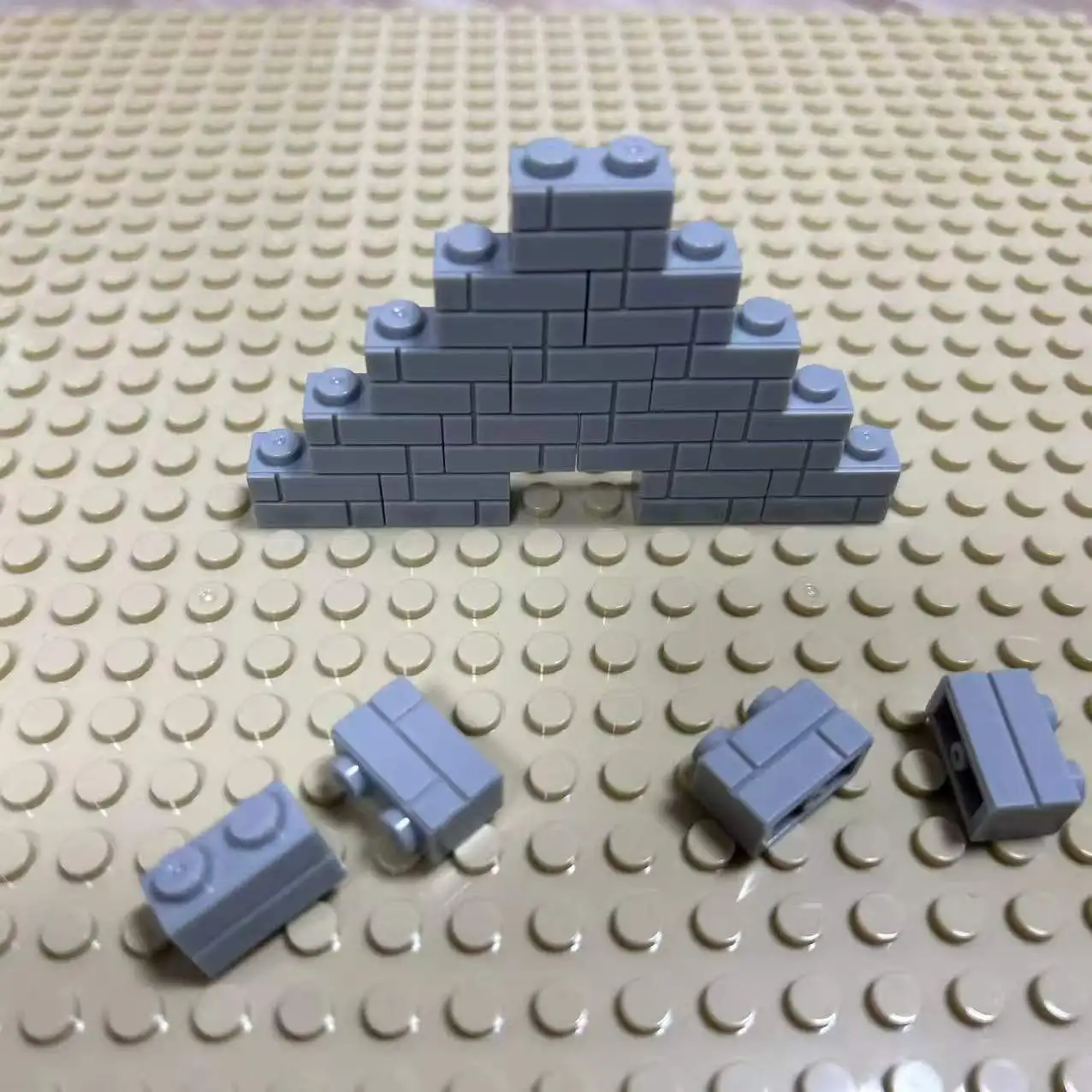 50 Stuks Kleine Deeltjes Dikke Muur Bakstenen 1X2 Dots Bulk Accessoires Deuren Windows Diy Bouwstenen Educatief speelgoed Voor Kinderen