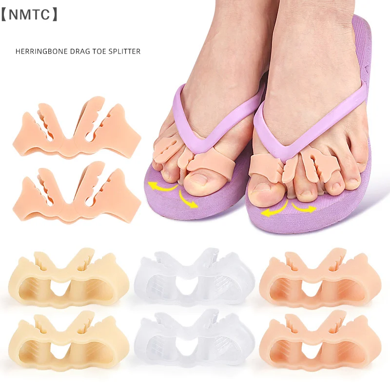 1 Pair Toe Separator Hallux Valgus Bunion Corrector Orthotics Feet Bone Thumb Adjuster Correction Pedicure Feet Straightener