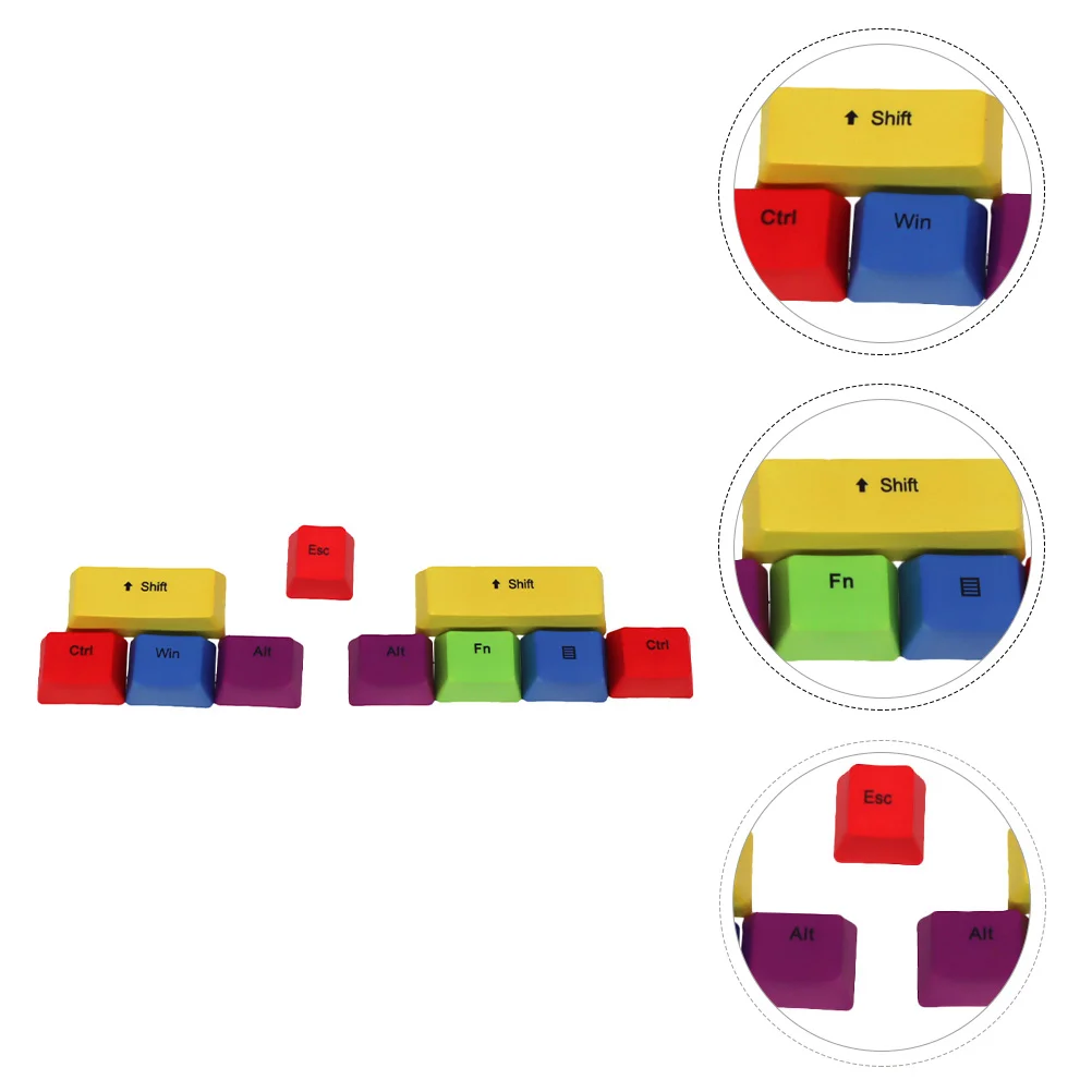

1 Set Colorful Keycap High-Quality Scratch Resistant Dustproof Mechanical Keycap Stylish Decorative Keyboard Accessories For Men