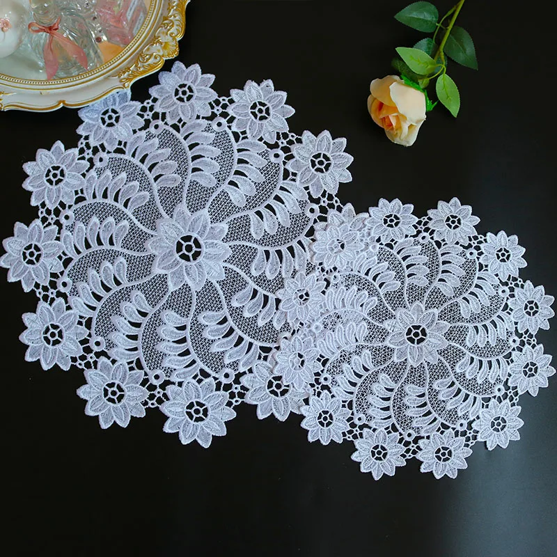 

Europe cotton flowers Embroidery table cloth cover wedding tablecloth party kitchen Christmas Table decoration and accessories