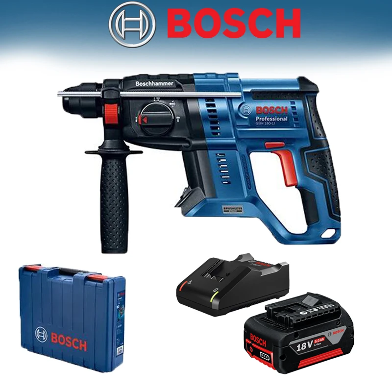 

Bosch GBH180-LI Cordless Electric Hammer 18V Brushless SDS Impact Electric Drill Lithium Multifunctional Concrete Power Tools