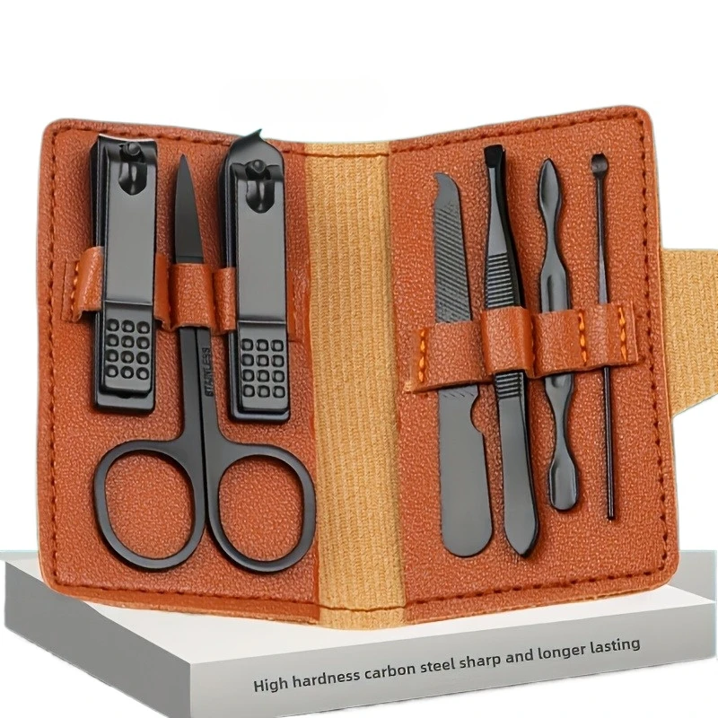 Steel Nail Clipper Kit with High Carbon Steel Blades Nail Care Tool Kit with Storage Box Concave Blade Design For Trimming Nails