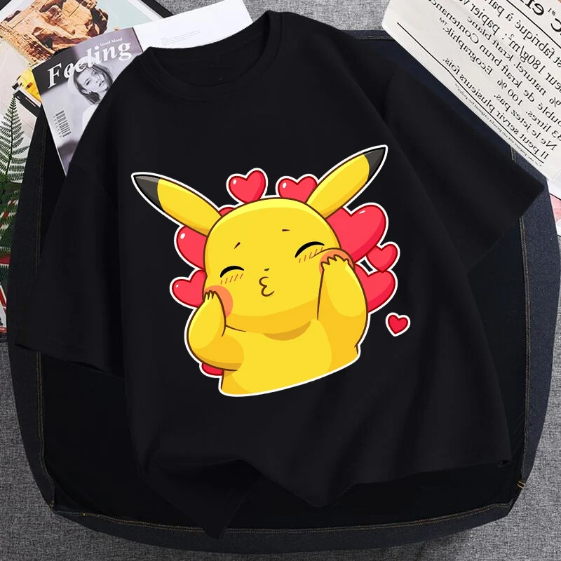 Pikuchu Pokemon T-shirt per bambini Anime Cartoon Camicia a maniche corte Ragazzi Ragazze Estate Moda Kawaii Abbigliamento Abbigliamento per bambini