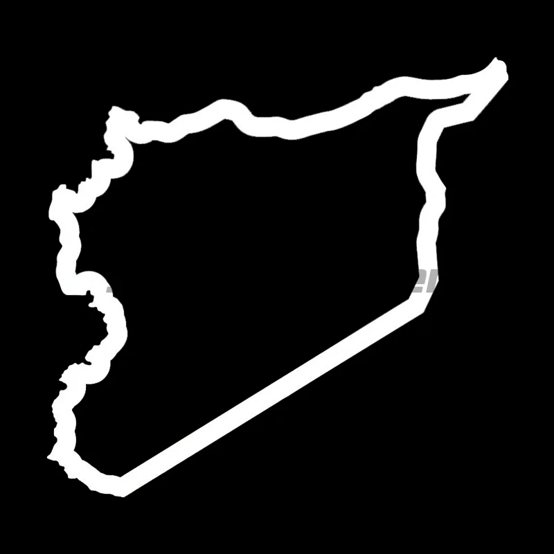 سوريا 963 خريطة مخطط ملصق مقاوم للماء على المصد الخلفي نافذة الكمبيوتر المحمول Autohesion ملصق الفينيل سيارة ملصق #4