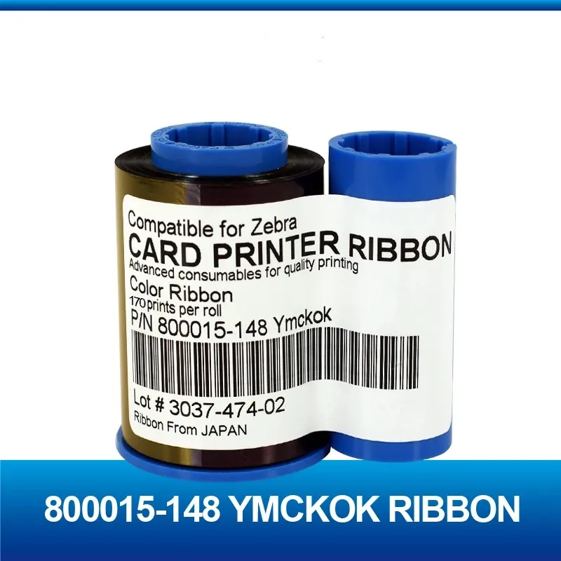 Compatible 800015-148 YMCKOK Ribbon 170 Prints For Zebra P400 P420C P500 P520C P720C Card Printer