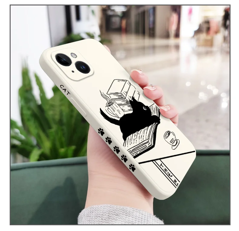 Tischkatze Handyhülle für iPhone 17 17 Air 16 16e 15 14 13 12 11 X XR XS Plus Pro Max Mini Silikonhülle – Detail 9