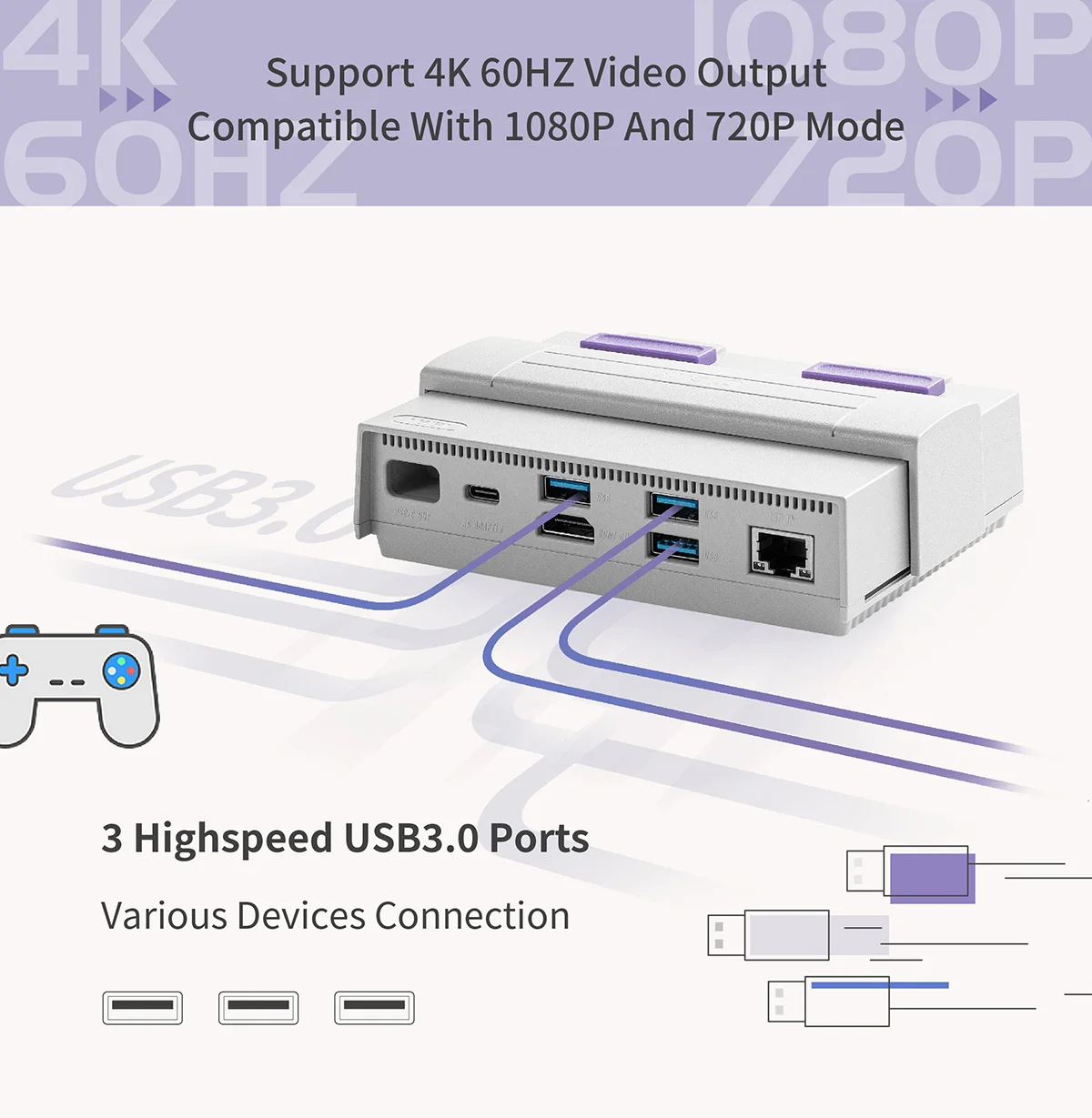 Gulikit-ドッキングステーションsd03,スチームデッキ,Nintendo Switch,asus,rog,ally,ayaneo,ゲームコンソールアクセサリー,7 in 1