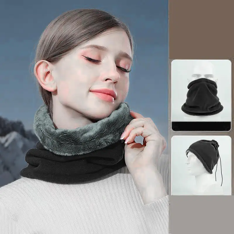 

Флисовые теплые шарфы для шеи, маска для лица, сохраняющий тепло, шейный платок, зимние ветрозащитные толстые морозостойкие шарфы с воротником для катания на коньках, теплые шарфы для бега