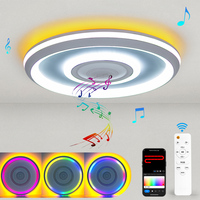 TUYA Music Ceiling Light With Speaker Remote Control APP Dimming Smart RGB LED Lamps Backlight Design Bedroom Living Room Decor