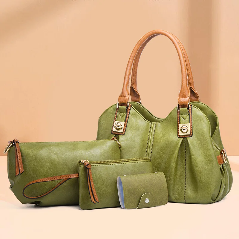 2024 Vintage Handbag Three-piece Fashion Handbag Shoulder Bag Diagonal Purses And Handbags