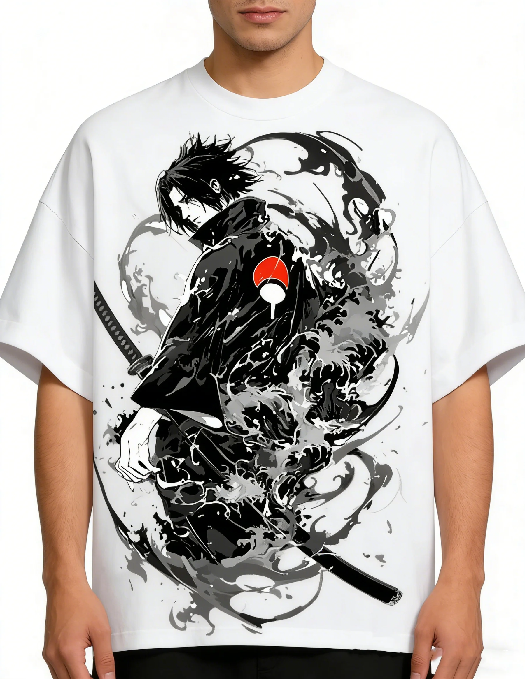 

Summer 2026 Naruto Vintage High-quality Cotton Men's Oversized T-shirt Character Print Casual Shirt for Both Men and Women