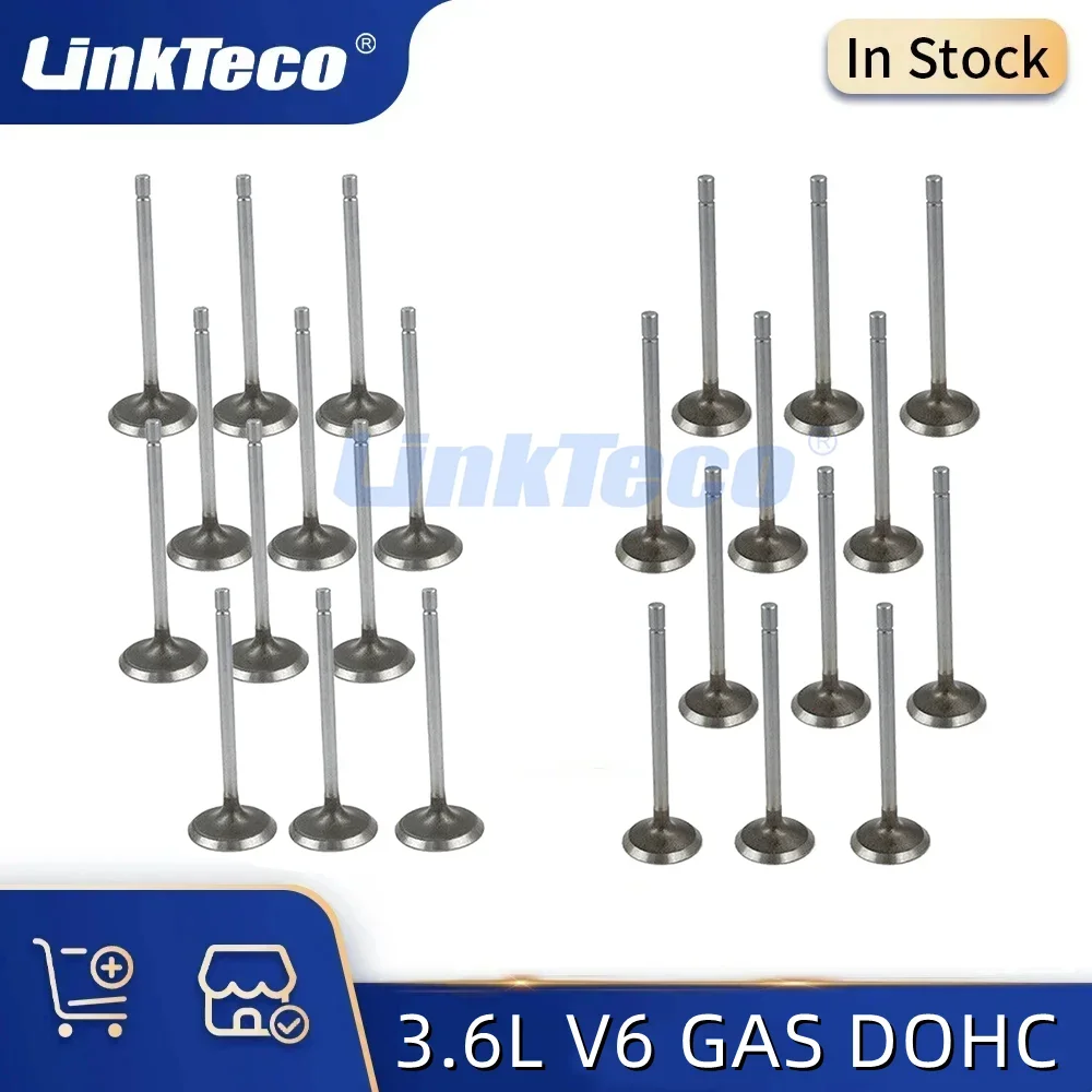 Intake Exhaust Valve Set for 2004-2011 Cadillac CTS SRX STS Buick Chevrolet Camaro Pontiac GMC Saturn Suzuki 3.6 L V6 GAS DOHC