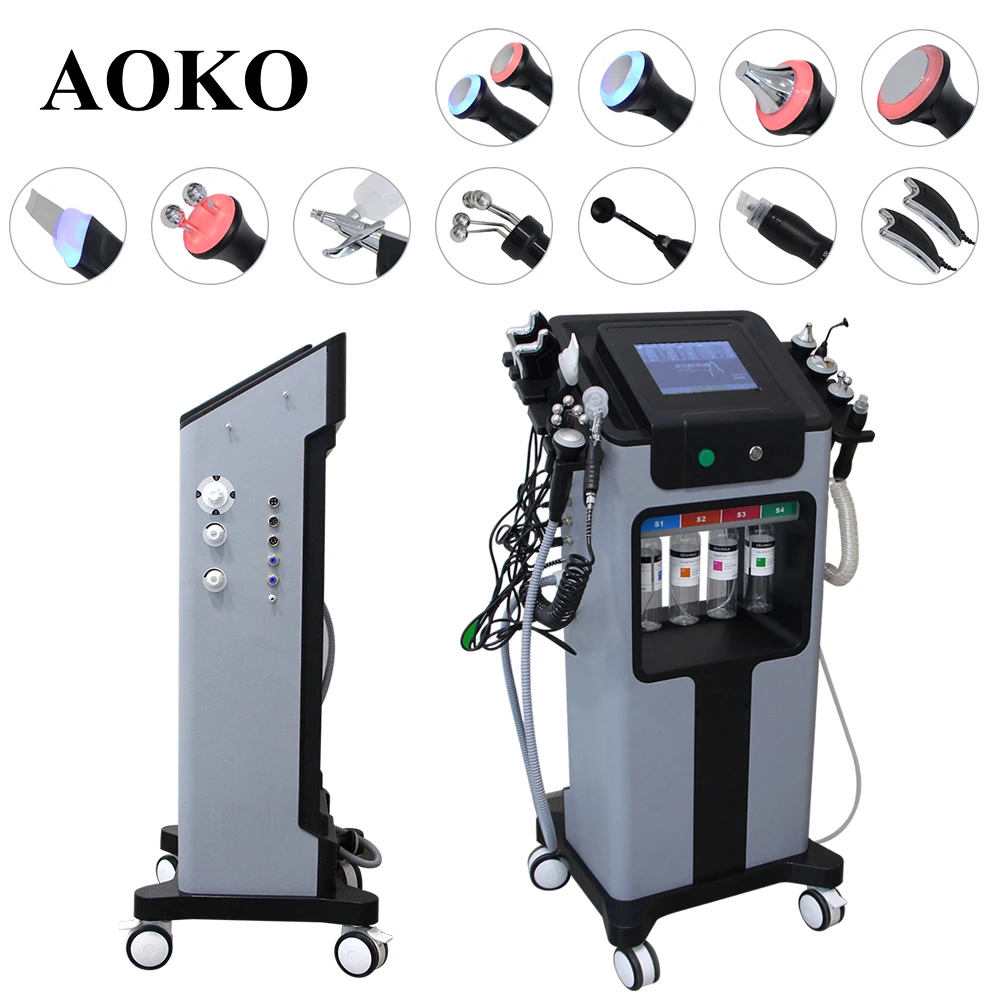 10 in 1 Hydro Dermabrasion Machine Water Jet Auqa Peeling Face Lift Blackhead Remove Beauty Salon Machine Exfoliating Deep Clean