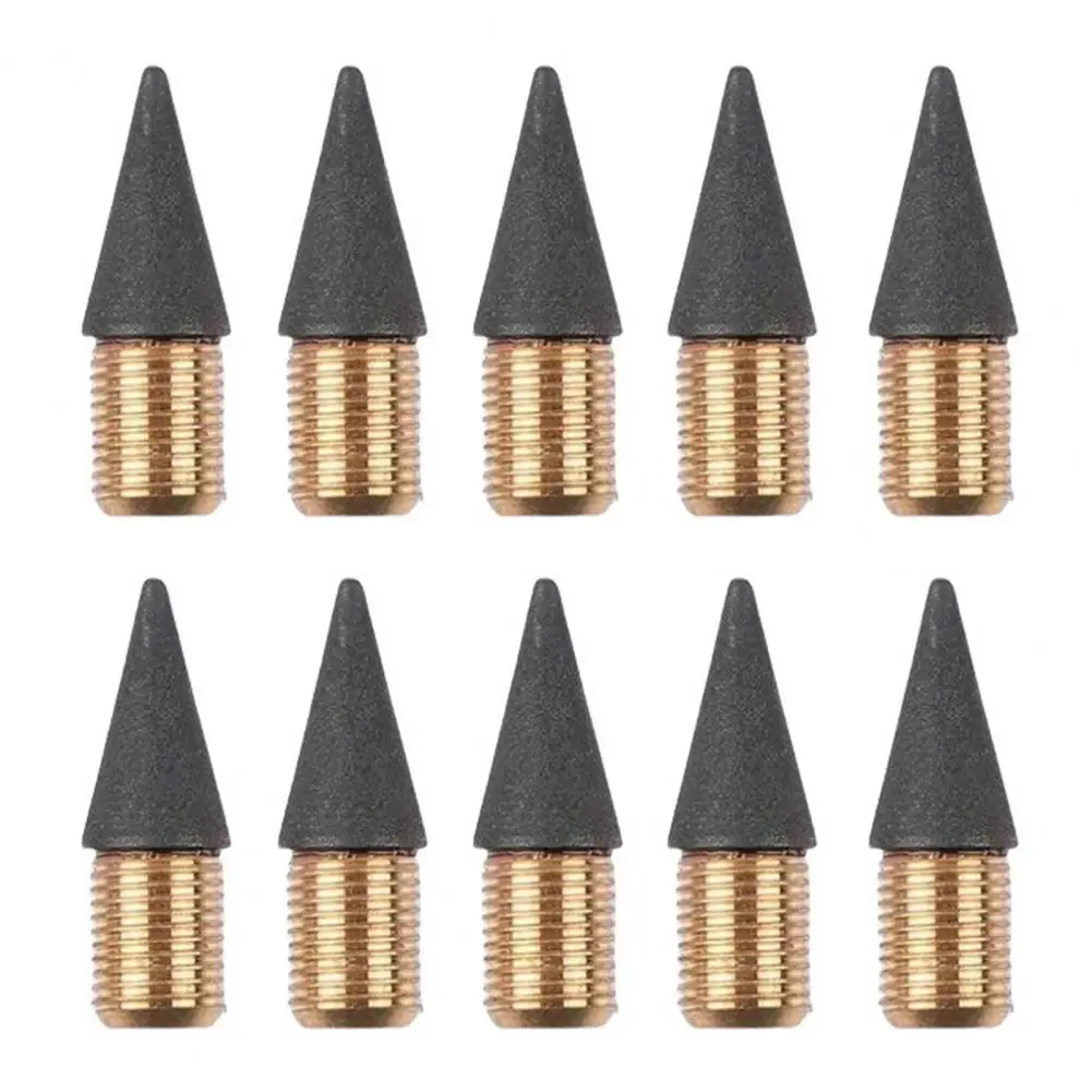10Pcs  Pencil Nib Durable Built-in Eraser Pencil Tip Everlasting Smooth Writing Writing Pens Nib