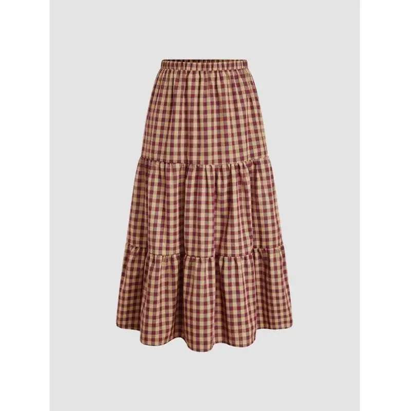 

New Multicolor High Waist Plaid Size Layered Long Clothing Set Casual Sportswear for Men Seven Sve T-irt ort Pants